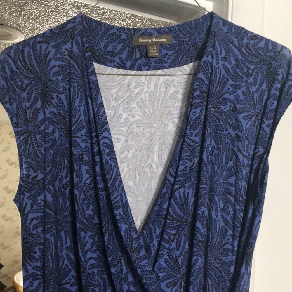 Pattern blue dress - Picture 3 of 4